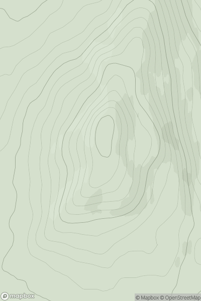 Thumbnail image for Beinn nan Losgann showing contour plot for surrounding peak