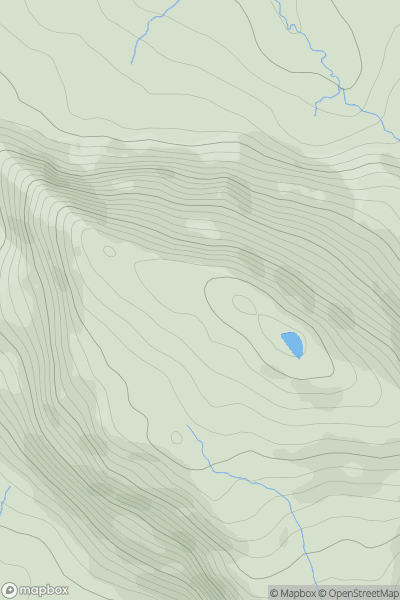 Thumbnail image for Beinn Iadain showing contour plot for surrounding peak