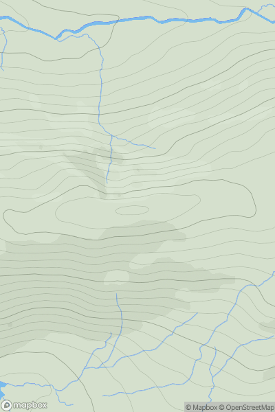 Thumbnail image for Caol Bheinn showing contour plot for surrounding peak