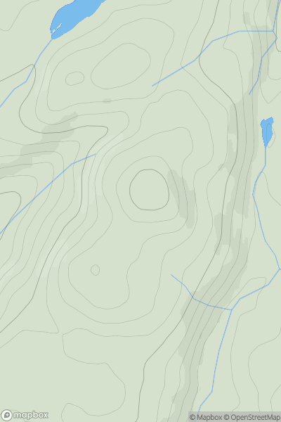 Thumbnail image for Cruach Mhic an t-Saoir showing contour plot for surrounding peak