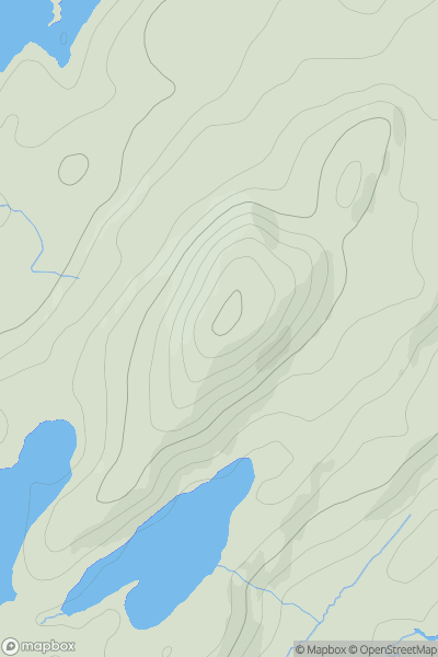 Thumbnail image for Cruach Breacain showing contour plot for surrounding peak