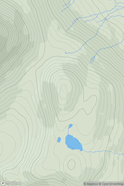 Thumbnail image for Beinn Mhearsamail showing contour plot for surrounding peak