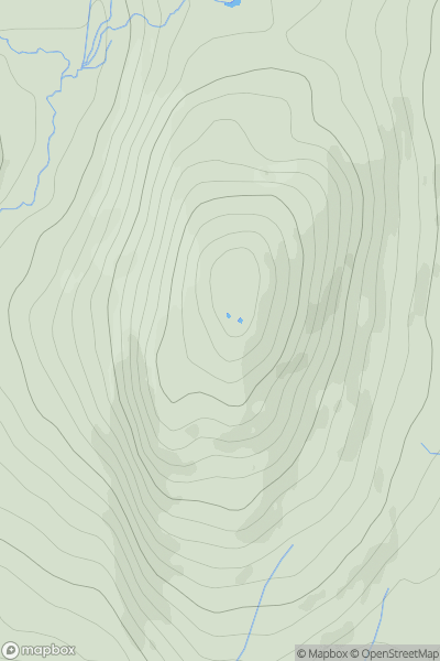 Thumbnail image for Cruach Ionnastail showing contour plot for surrounding peak