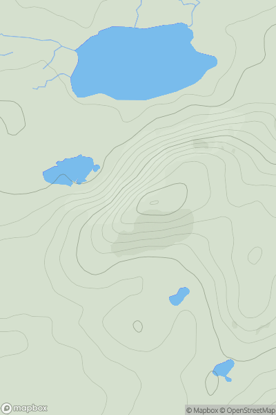 Thumbnail image for Sgorr Bhogachain showing contour plot for surrounding peak