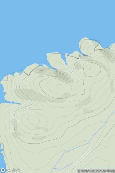 Thumbnail image for Cnoc Uamh nam Fear showing contour plot for surrounding peak