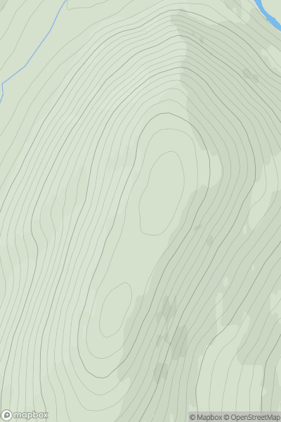 Thumbnail image for Cnoc Fergan showing contour plot for surrounding peak