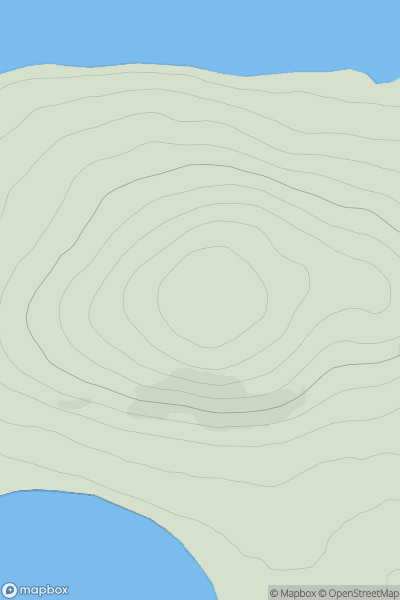 Thumbnail image for Ward of Gairsay showing contour plot for surrounding peak