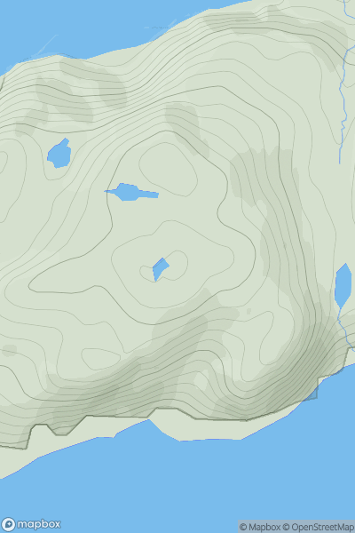 Thumbnail image for Mullach na h-Airde Bige showing contour plot for surrounding peak