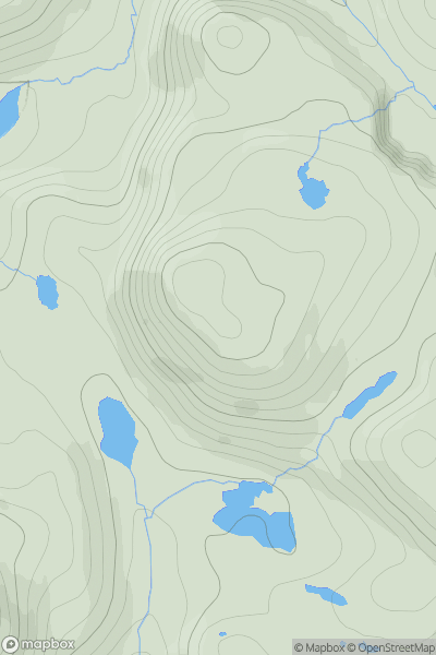 Thumbnail image for Sneathabhal Mor showing contour plot for surrounding peak