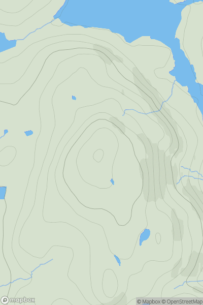 Thumbnail image for Beinn Eisgein (Ben Eishken) showing contour plot for surrounding peak