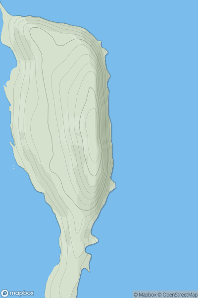 Thumbnail image for Eilean an Taighe (Eilean an Tighe) showing contour plot for surrounding peak
