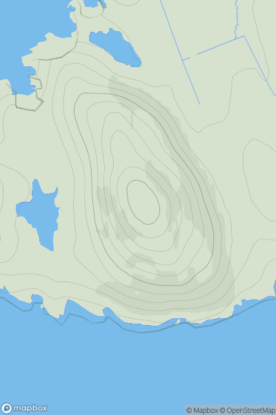 Thumbnail image for Ben Laimishader (Aird Laimishader) showing contour plot for surrounding peak