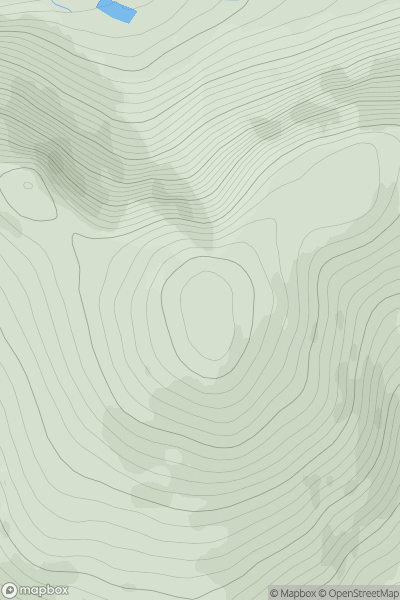 Thumbnail image for Giolabhal Glas showing contour plot for surrounding peak