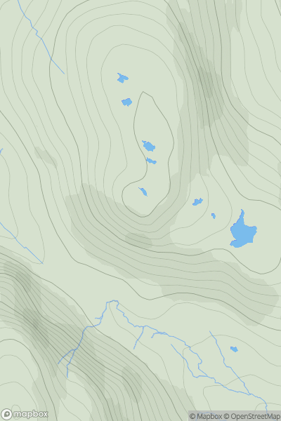 Thumbnail image for Stoicleit an Iar (West Stocklett) (Stocleit an Iar) showing contour plot for surrounding peak