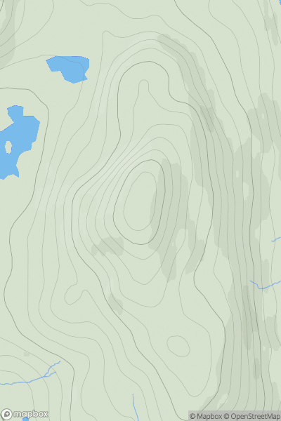 Thumbnail image for Beinn fo Thuath showing contour plot for surrounding peak