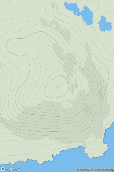 Thumbnail image for Beinn Bheag Deas showing contour plot for surrounding peak