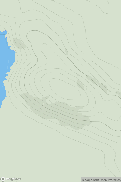 Thumbnail image for Beinn Eolaigearraidh Mhor (Ben Eoligarry) (Beinn Eolaigearraidh) showing contour plot for surrounding peak
