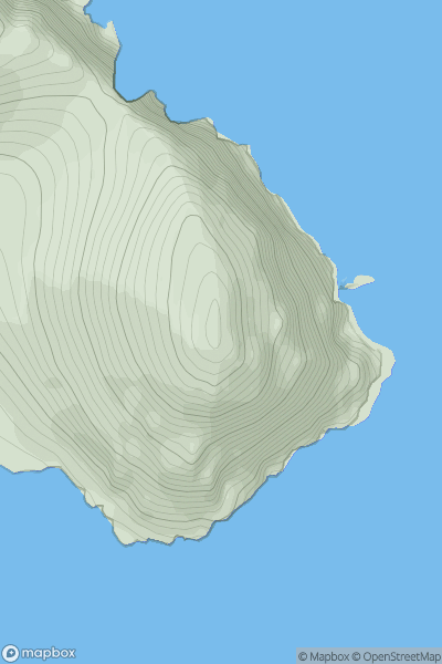 Thumbnail image for Oisebhal (Oiseval) showing contour plot for surrounding peak