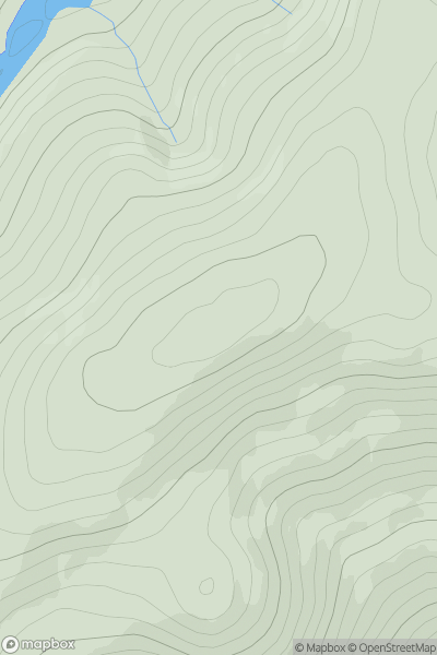 Thumbnail image for Commonedge Hill showing contour plot for surrounding peak