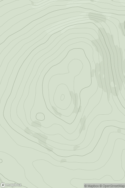 Thumbnail image for Ormiston Hill (Black Cairn Hill) showing contour plot for surrounding peak
