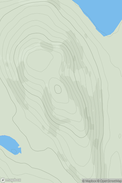 Thumbnail image for Cowden Hill showing contour plot for surrounding peak