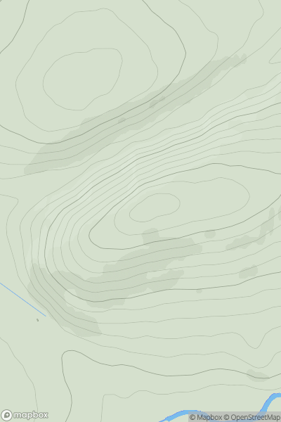 Thumbnail image for Forside Hill showing contour plot for surrounding peak