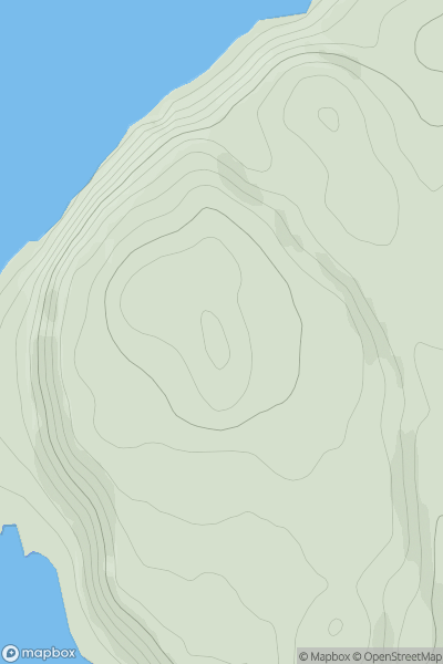 Thumbnail image for Lighthouse Hill showing contour plot for surrounding peak
