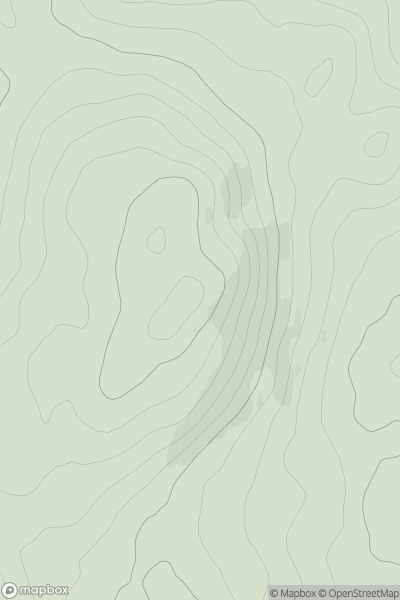 Thumbnail image for Craigairie Fell (Craig Airie Fell) showing contour plot for surrounding peak