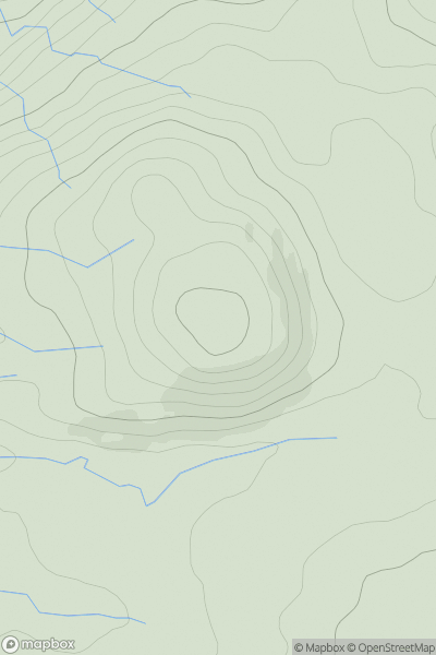 Thumbnail image for Knockdaw Hill showing contour plot for surrounding peak
