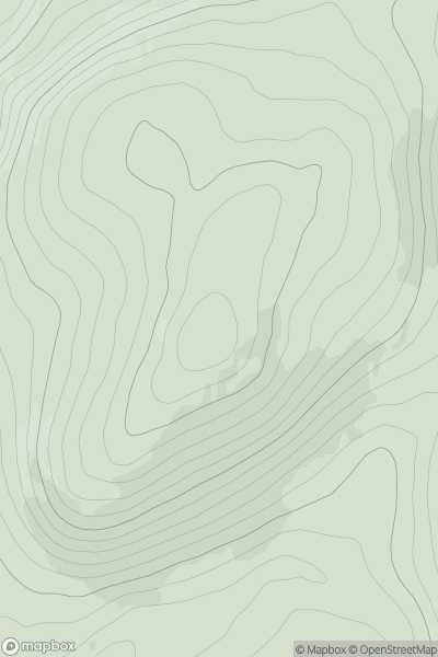 Thumbnail image for Strandlud Hill showing contour plot for surrounding peak