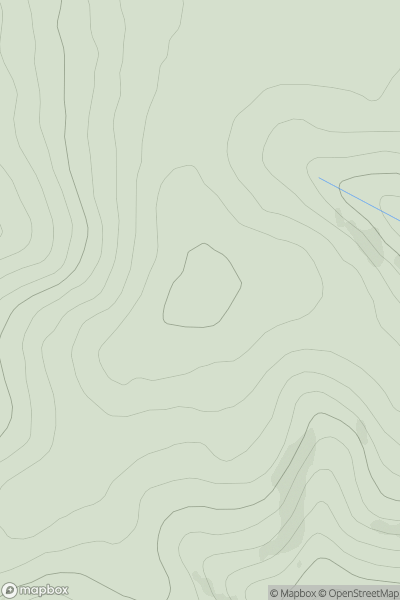 Thumbnail image for Cocker Hill showing contour plot for surrounding peak