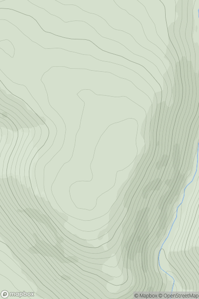 Thumbnail image for Bellybought Hill showing contour plot for surrounding peak