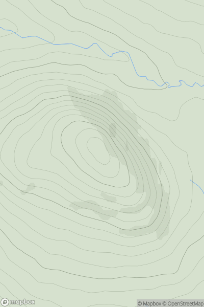 Thumbnail image for Craig of Knockgray showing contour plot for surrounding peak