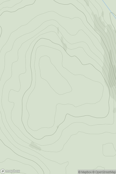 Thumbnail image for Clawbelly Hill showing contour plot for surrounding peak