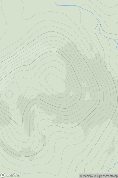 Thumbnail image for Black Meldon showing contour plot for surrounding peak