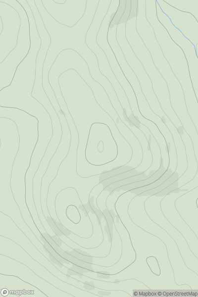 Thumbnail image for Langlaw Hill showing contour plot for surrounding peak