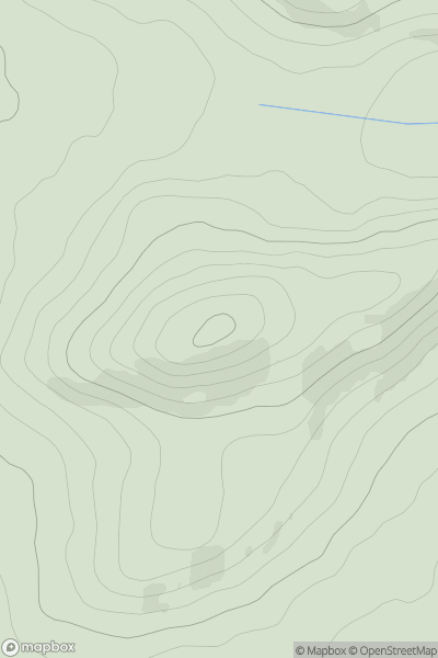 Thumbnail image for Bizzyberry Hill showing contour plot for surrounding peak