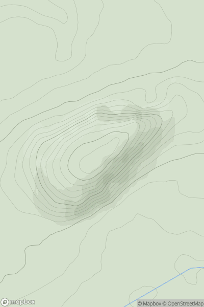 Thumbnail image for Traprain Law showing contour plot for surrounding peak