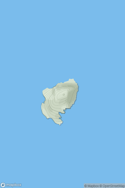 Thumbnail image for Bass Rock showing contour plot for surrounding peak