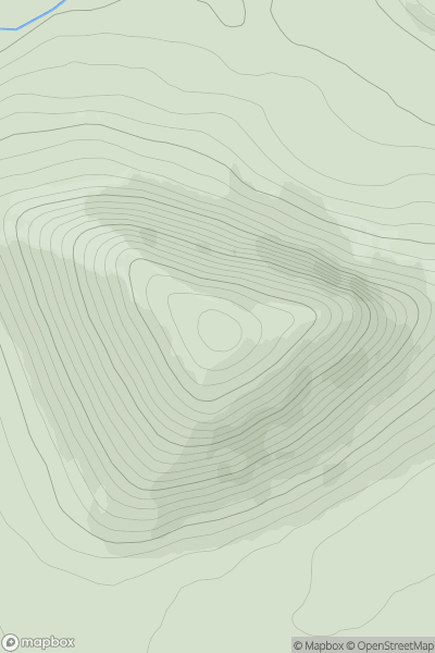 Thumbnail image for Creag Ghiubhais showing contour plot for surrounding peak