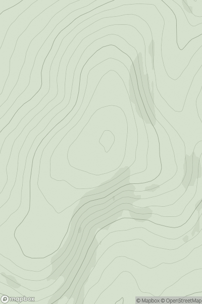 Thumbnail image for Quickningair Hill showing contour plot for surrounding peak