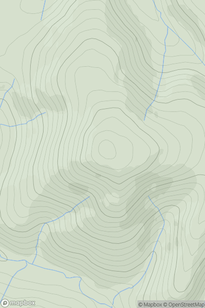 Thumbnail image for Lightning Hill showing contour plot for surrounding peak