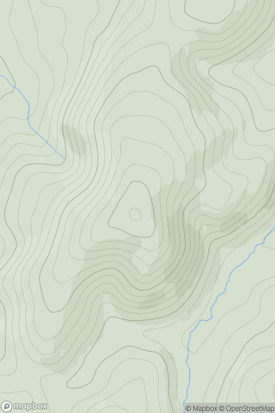 Thumbnail image for Humblemoor Hill showing contour plot for surrounding peak