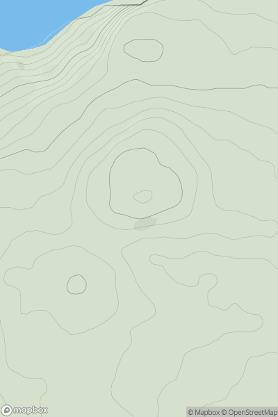 Thumbnail image for Bwrdd Arthur showing contour plot for surrounding peak