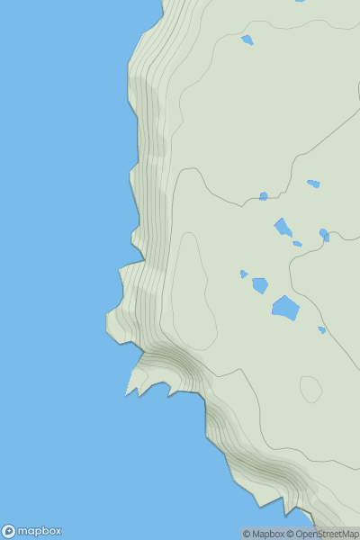 Thumbnail image for Mynydd Cilan showing contour plot for surrounding peak