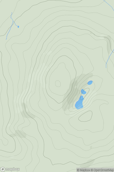 Thumbnail image for Moel Tryfan showing contour plot for surrounding peak
