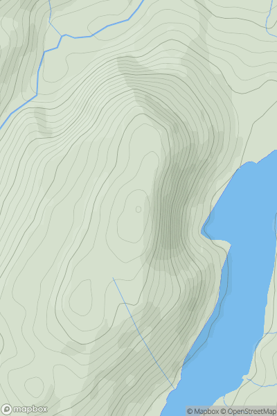Thumbnail image for Mynydd Deulyn showing contour plot for surrounding peak