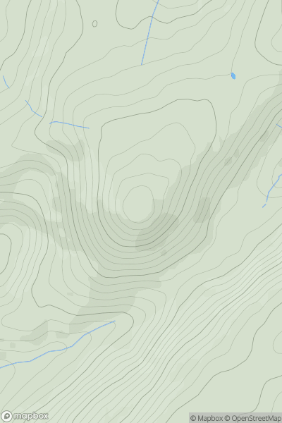 Thumbnail image for Moel Arthur showing contour plot for surrounding peak