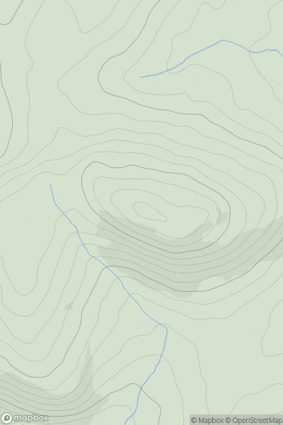 Thumbnail image for Moel Fodiar showing contour plot for surrounding peak