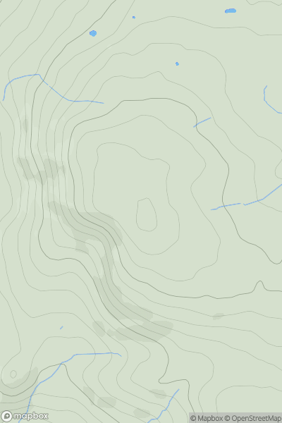 Thumbnail image for Moel Maenefa showing contour plot for surrounding peak